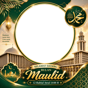 Twibbon Selamat Datang Bulan Maulid 2026 | twibbon selamat datang bulan maulid 2026 png