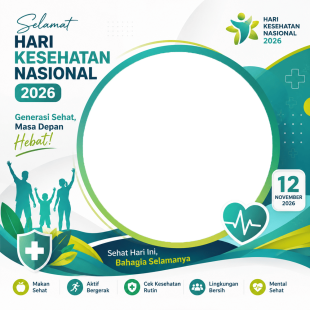 Twibbon Selamat Hari Kesehatan Nasional 2026 Terbaru | twibbon selamat hari kesehatan nasional 2026 terbaru png