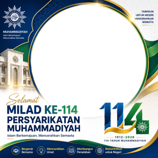 Twibbon Selamat Milad Muhammadiyah 2026 | twibbon selamat milad muhammadiyah 2026 png