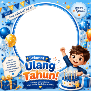 Twibbon Selamat Ulang Tahun Anak Laki-laki | twibbon selamat ulang tahun anak laki laki png