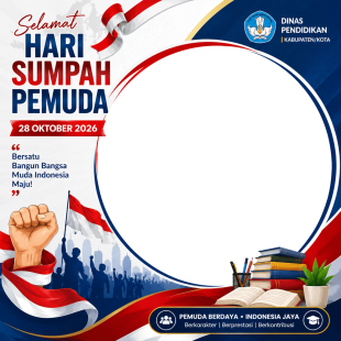Twibbon Sumpah Pemuda 2026 Dinas Pendidikan | twibbon sumpah pemuda 2026 dinas pendidikan png