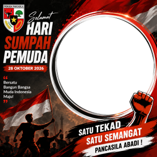 Twibbon Sumpah Pemuda 2026 - Pemuda Pancasila | twibbon sumpah pemuda 2026 pemuda pancasila png