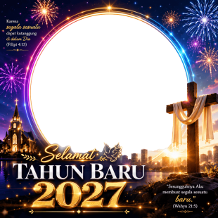 Twibbon Tahun Baru 2027 - Kristen | twibbon tahun baru 2027 kristen png