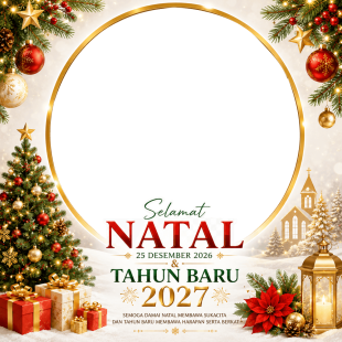 Twibbon Ucapan Selamat Natal 2026 dan Tahun Baru 2027 | twibbon ucapan selamat natal 2026 dan tahun baru 2027 png