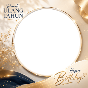 Twibbon Ulang Tahun Aesthetic - Gratis Tanpa Watermark | twibbon ulang tahun aesthetic png