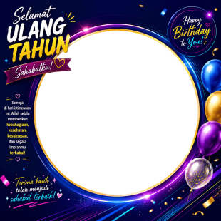 Twibbon Ulang Tahun Sahabat - Gratis Tanpa Watermark | twibbon ulang tahun sahabat png