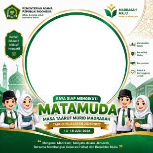Twibbonize Matamuda 2026 - Kemenag (Kementrian Agama) RI | twibbonize matamuda 2026 png