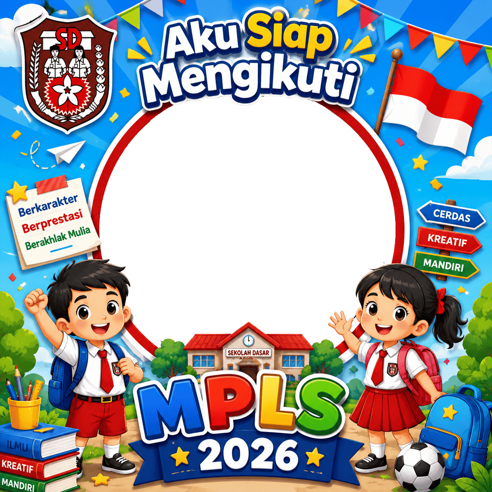 Twibbon MPLS SD 2026 Terbaru - MPLS Sekolah Dasar | twibbon mpls sd 2026 terbaru png